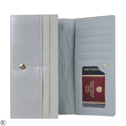 Портмоне с цветя от естествена кожа- PETERSON 10469