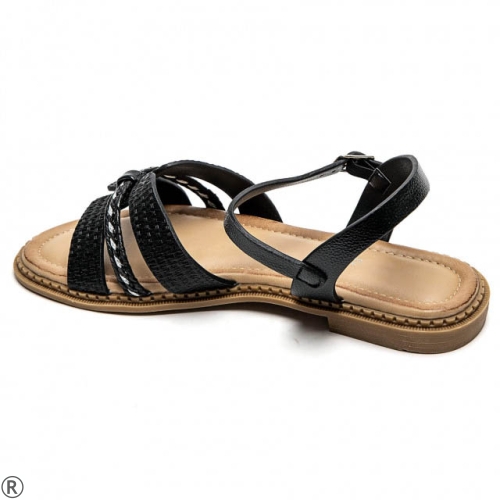 Черни равни сандали- Stella Black 10516