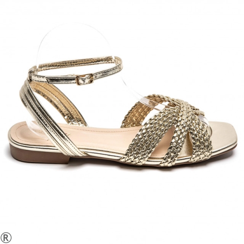 Златисти равни сандали- Tita Gold 10518