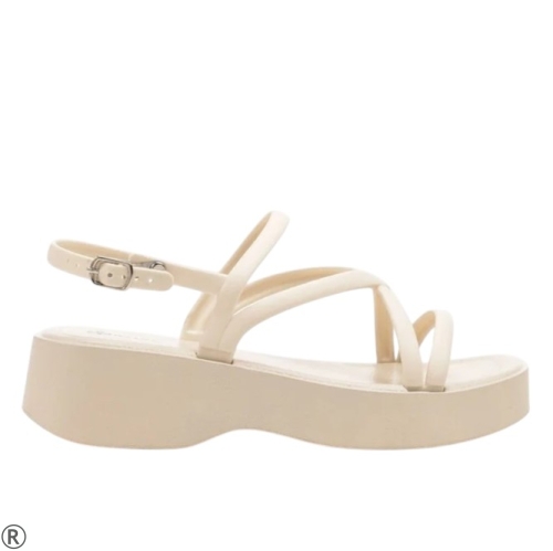 Бели сандали на платформа- Morgan White 10526