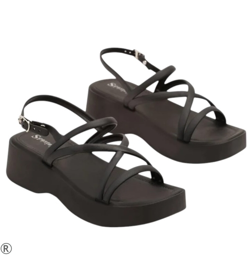 Черни сандали на платформа- Morgan Black 10527