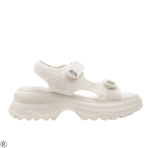 Бежови дамски сандали на удобна платформа- Vera Beige 10531