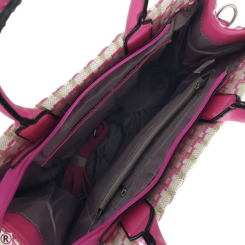 Голяма твърда чанта  в цикламен- Nansi 10543