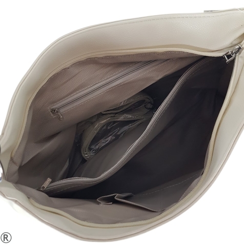 Бежова чанта тип торба- Amanda Beige 10552