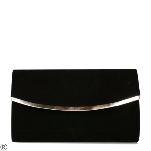 Черна велурена чанта клъч- Morgan Bleck 10565