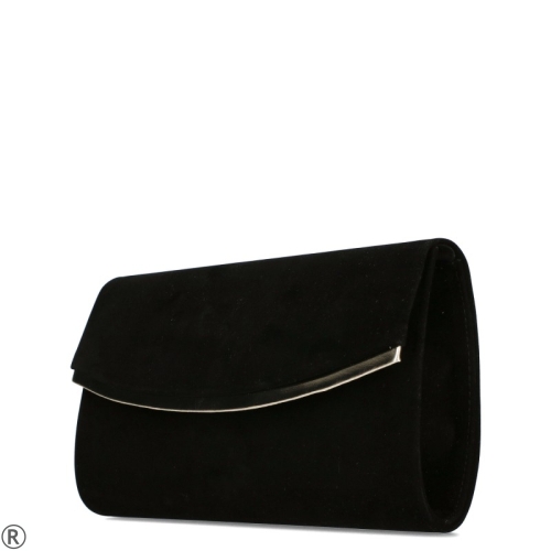 Черна велурена чанта клъч- Morgan Bleck 10565