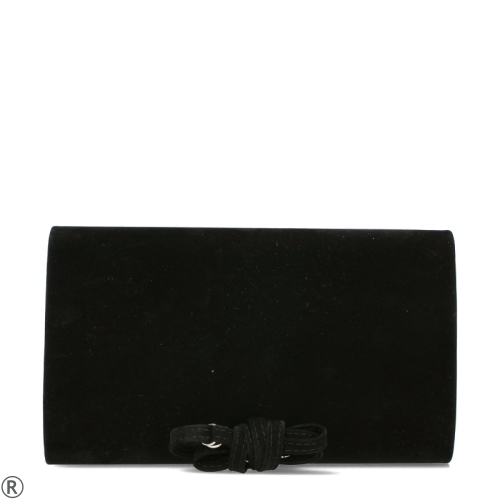 Черна велурена чанта клъч- Morgan Bleck 10565