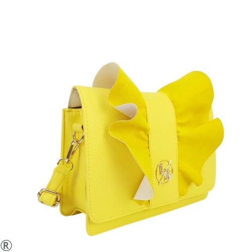 Жълта дамска чанта за през рамо- Laura Biaggi Yellow 10586