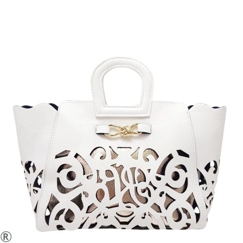 Бели елегантни сандали на широк ток-  Eliza Bulgaria 10357