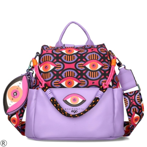 Лилава дамска чанта-раница- EGO Purple 10655