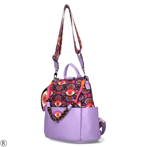 Лилава дамска чанта-раница- EGO Purple 10655
