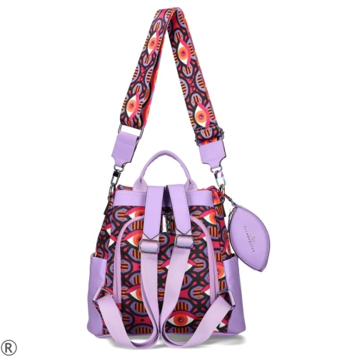Лилава дамска чанта-раница- EGO Purple 10655