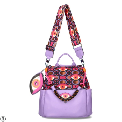 Лилава дамска чанта-раница- EGO Purple 10655