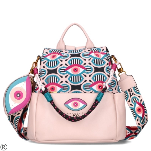 Розова дамска чанта-раница- EGO Pink 10656
