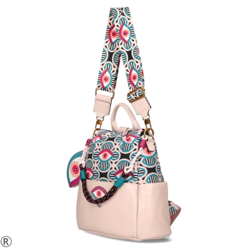 Розова дамска чанта-раница- EGO Pink 10656