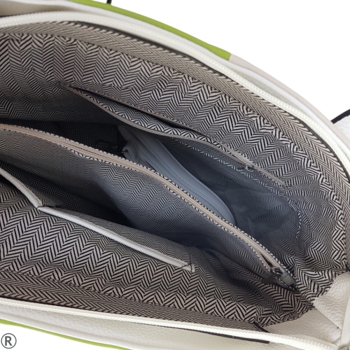 Цветна дамска чанта - white kik