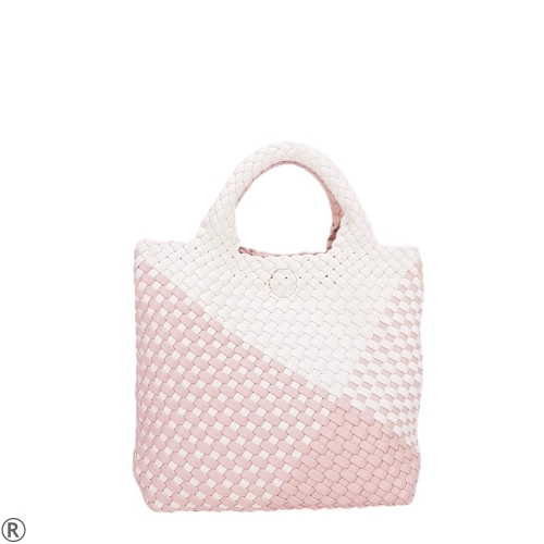 Модерна плетена чанта за през рамо- Rita Pink 10665