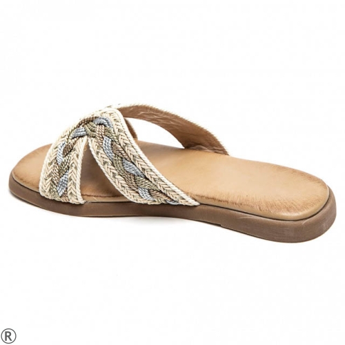 Дамски чехли плетиво - Steisi Silver 10672