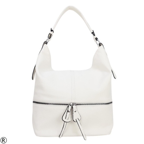 Бели дамски мокасини- Kloe White 10259