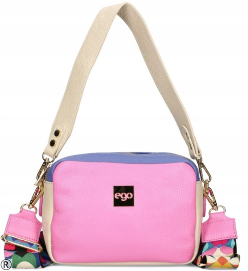 Цветна чанта от естествена с дълга дръжка- EGO Multicolored 10975