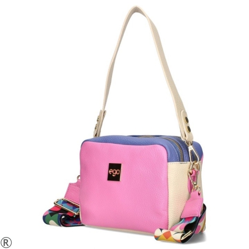 Цветна чанта от естествена с дълга дръжка- EGO Multicolored 10975