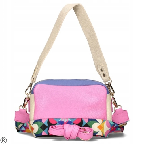 Цветна чанта от естествена с дълга дръжка- EGO Multicolored 10975