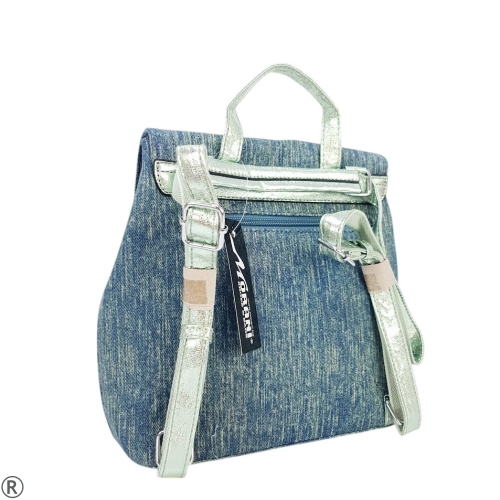 Дънкова дамска раница- Sisi Silver 11037