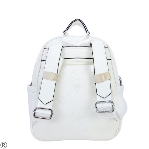 Бяла дамска раница с две отделения- Coveri World 11050