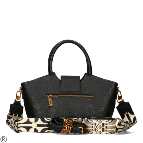 Луксозна чанта бежово с черно - EGO 11054