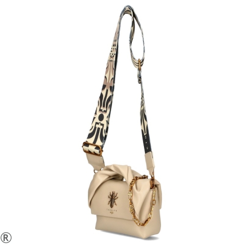 Дамска чанта за през рамо- EGO Beige 11057