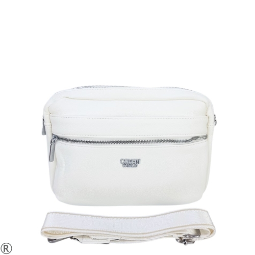 Бели сандали на платформа от естествена кожа - Fransis White 11007