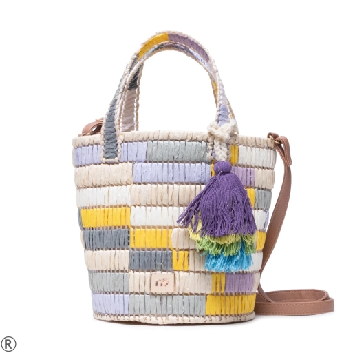 Цветна плетена чанта- NOBO 11085