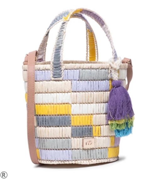 Цветна плетена чанта- NOBO 11085