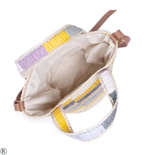 Цветна плетена чанта- NOBO 11085