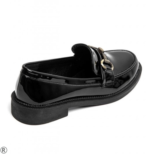 Черни лачени мокасини - Zara Black 11120