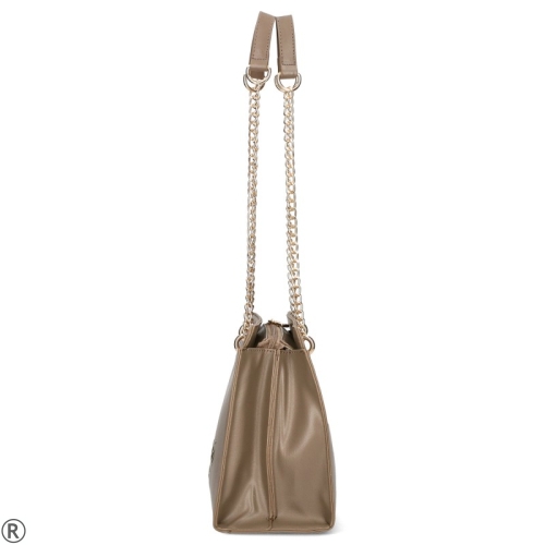 Бежова дамска чанта с преграда- Monnari Beige 11129