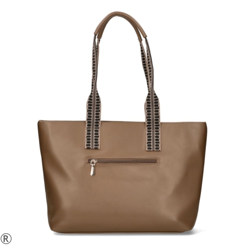 Голяма кафява чанта с дълги дръжки- Monnari Brown 11130