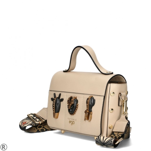 Бежова чанта от естествена кожа- EGO Aztec 11145