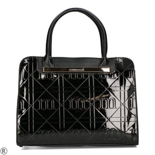 Черни лачени лоуфъри от естествена кожа- Sidni Black 11091