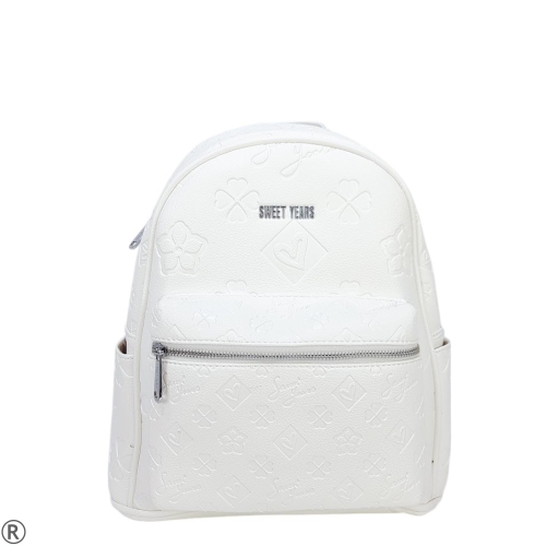 Бели дамски кецове от естествена кожа- Aida White 11097