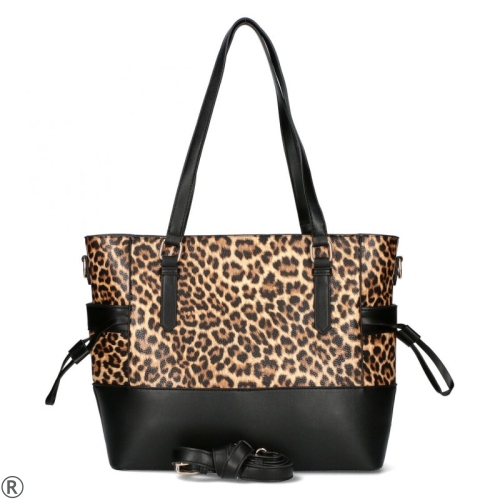 Голяма твърда леопардова чанта- FEMESTAGE Leopard 11169