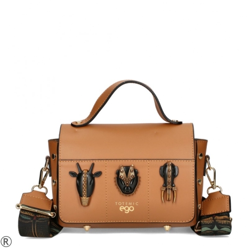 Светло кафява чанта от естествена кожа- EGO Aztec 11214