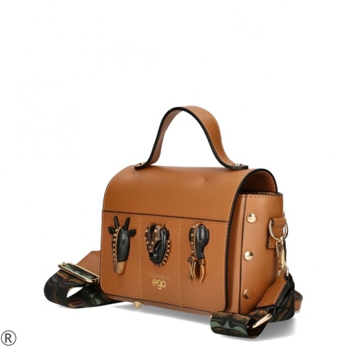 Светло кафява чанта от естествена кожа- EGO Aztec 11214