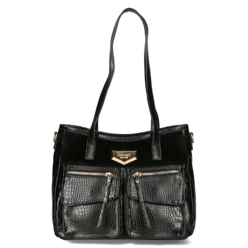 Обувки от естествена кожа със змийски принт- Rene 11266