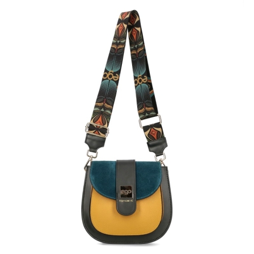 Цветна чанта от естествена кожа с капак- EGO Totemic 11323