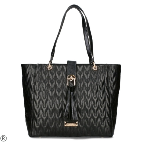 Черни дамски мокасини с кравешки принт- Sisi Black 11123