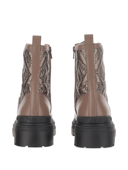 Дамски боти цвят шоколад естествена кожа - PINKO Love Birds 11335