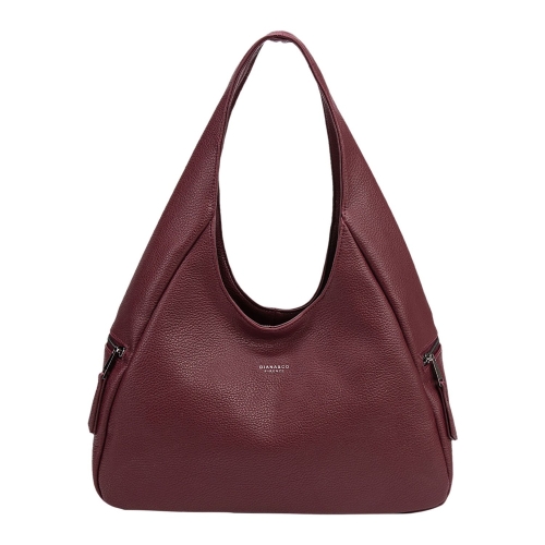 Равни боти бордо с връзки и цип -  Lura 11233