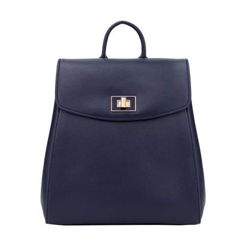 Синя дамска раница с капак и преграда- DIana&CO 11355