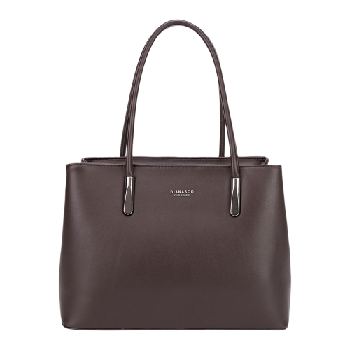 Стилна чанта цвят кафе с преграда- DIana&CO 11371